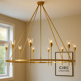 Torche De Verre Round Chandelier 70"